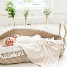Load image into Gallery viewer, Fragile Off White Scallop Stitch Floral Layette Set
