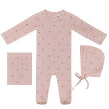Load image into Gallery viewer, Little Fragile Baby Pink Cotton Floral Layette Set
