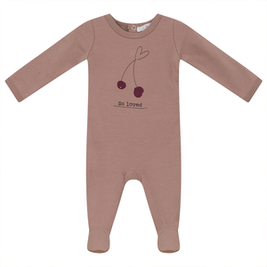 So Loved Rose Cloud Cherry Print Stretchie