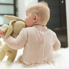 Load image into Gallery viewer, Fragile Blush Floral Trim Velour Layette Set
