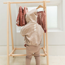 Load image into Gallery viewer, Fragile Oatmeal Cherry Velour Hoody

