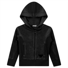 Load image into Gallery viewer, FYI Black Velour Hoody
