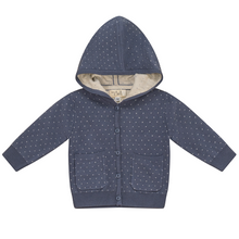 Load image into Gallery viewer, Bebe Bella Dark Blue Grey/Dark Almond Knitted Baby Jacket
