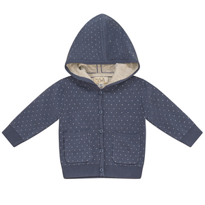 Bebe Bella Dark Blue Grey/Dark Almond Knitted Baby Jacket