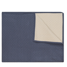 Load image into Gallery viewer, Bebe Bella Dark Blue Grey/Dark Almond Knitted Carriage Blanket With Pouch
