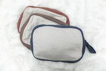 Load image into Gallery viewer, Bebe Bella Dark Blue Grey/Dark Almond Knitted Carriage Blanket With Pouch
