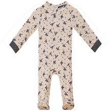 Load image into Gallery viewer, Whipped Cocoa Cream Baby Floral Printed Ribbed Velour Stretchie- Unisex
