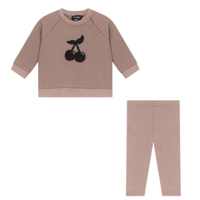 Load image into Gallery viewer, Puddles Mauve Cherry Two Piece Set
