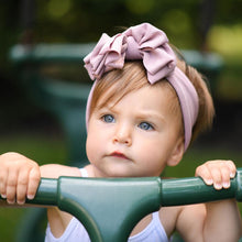 Load image into Gallery viewer, Niccesories Cement Butter Soft Baby Bow Headband
