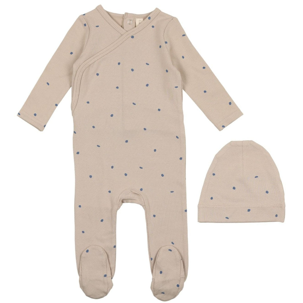 Lilette Cloud Printed Wrapover Stretchie and Beanie