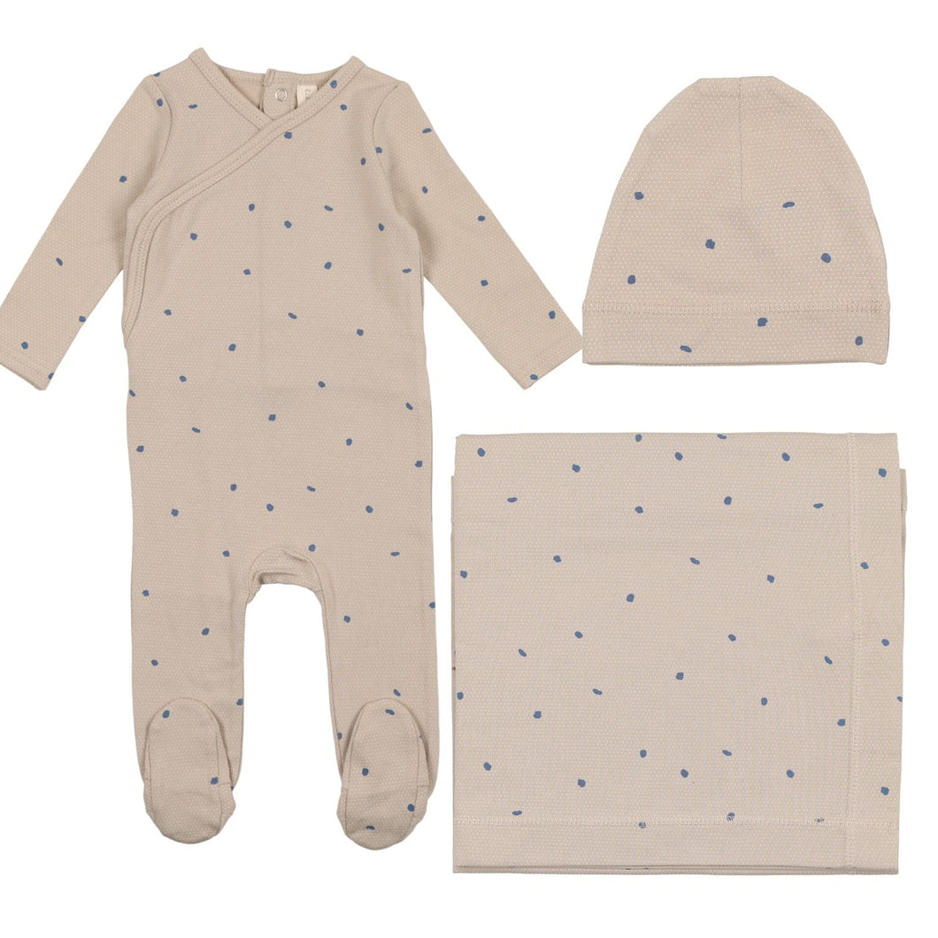 Lilette Cloud Printed Wrapover Layette Set