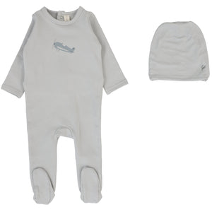 Lilette Pale Blue Graphic Stretchie with Beanie
