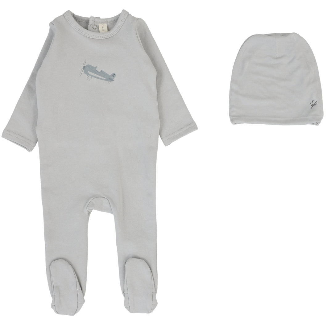 Lilette Pale Blue Graphic Stretchie with Beanie