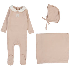 Lilette Dusty Pink Emblem Embroidered Layette Set