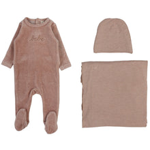 Load image into Gallery viewer, Lilette Heather Pink Bebe Velour Layette Set
