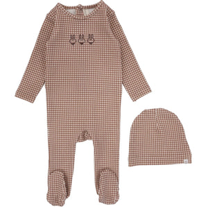 Lilette Plum Gingham Stretchie with Beanie