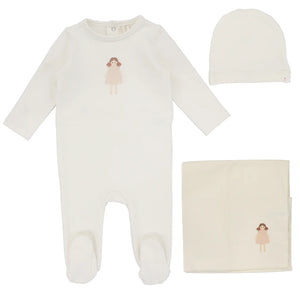 Lilette Milk/Doll Handdrawn Layette Set