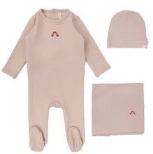 Load image into Gallery viewer, Lilette Pink Handdrawn Layette Set
