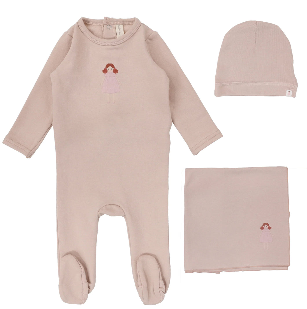 Lilette Pink Handdrawn Layette Set