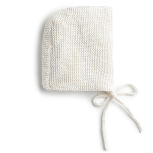 Ivory baby bonnet