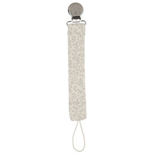 Load image into Gallery viewer, Lilette Cream/Blue Leaf Trail Paci Clip
