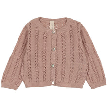 Load image into Gallery viewer, Lillete Dusty Pink Crochet Shrug Knit Cardigan
