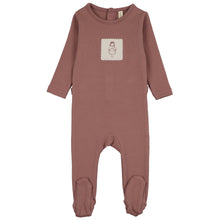 Load image into Gallery viewer, Lilette Mauve Graphic Tag Stretchie with Beanie
