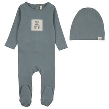 Load image into Gallery viewer, Lilette Ocean Graphic Tag Stretchie with Beanie
