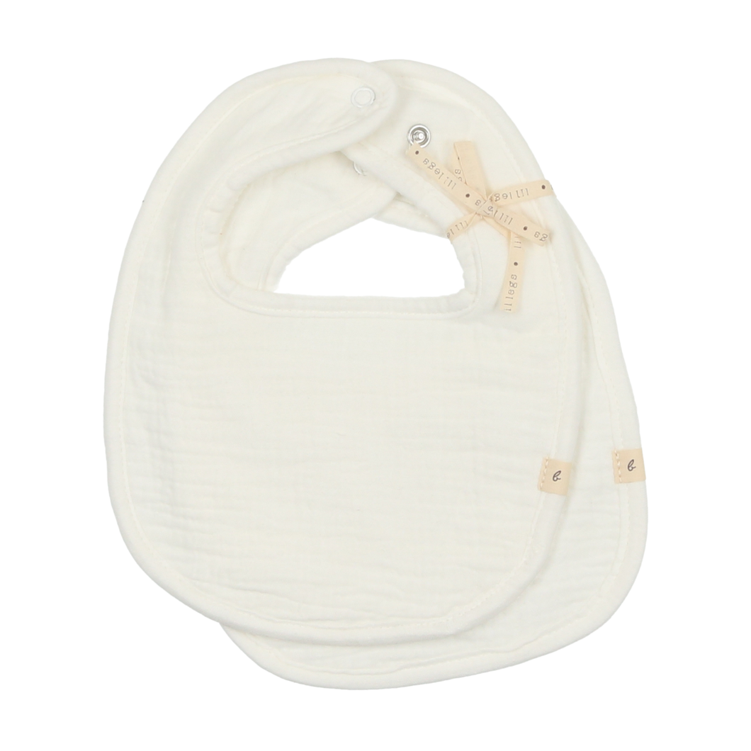 BCP X Lil Legs Two Pack Baby Bibs- White