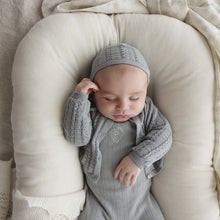 Load image into Gallery viewer, Lillete Light Blue Crochet Shrug Knit Cardigan
