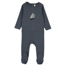 Load image into Gallery viewer, Lilette Off Navy Nautical Graphic Stretchie with Beanie
