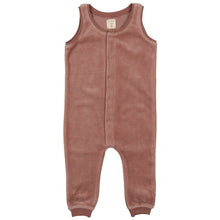 Load image into Gallery viewer, Lil Legs Mulberry Velour Overalls
