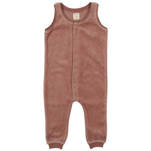Lil Legs Mulberry Velour Overalls