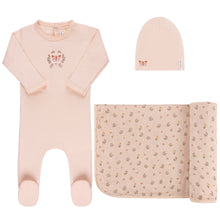 Load image into Gallery viewer, Ely&#39;s and Co Pink Garden Floral Center Layette Set
