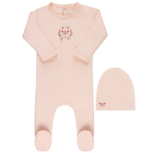 Load image into Gallery viewer, Ely&#39;s and Co Pink Garden Floral Center Stretchie and Beanie

