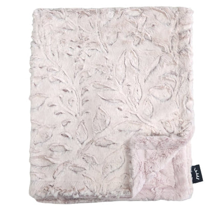 Floral patterned blanket on a white background