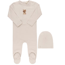 Load image into Gallery viewer, Ely&#39;s and Co Tan Organic Bear Collection Stretchie and Beanie
