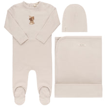 Load image into Gallery viewer, Ely&#39;s and Co Tan Organic Bear Collection Layette Set
