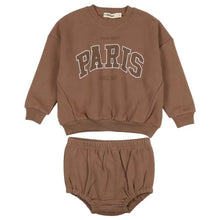 Load image into Gallery viewer, Urbani Brown Baby Paris Bloomer Set in I
