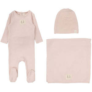 Lilette Soft Pink Pointelle Emblem Layette Set