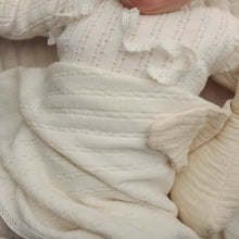 Load image into Gallery viewer, Lilette Cream Pointelle Knit Layette Set- Girl
