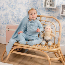 Load image into Gallery viewer, Mabel Bebe Beau Blue Pleat Stretchie and Bonnet
