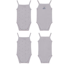 Load image into Gallery viewer, Bebe Bella White/Blue Baby Pointelle Undershirts With Cherry Print
