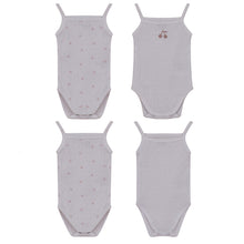 Load image into Gallery viewer, Bebe Bella White/Mauve Baby Pointelle Undershirts With Cherry Print
