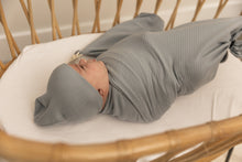 Load image into Gallery viewer, Bebe Bella Blue Rib Swaddle Set
