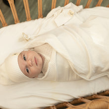 Load image into Gallery viewer, Bebe Bella White Rib Swaddle Set
