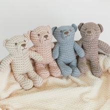 Load image into Gallery viewer, Kipp Baby Cocoa Stripe Blanket and Teddy Bear Set
