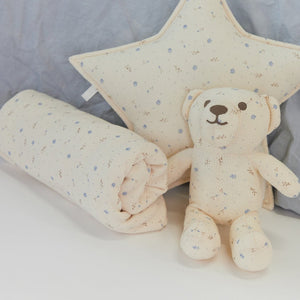 Kipp Baby Blue Waffle Bud Blanket and Teddy
