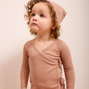 Parni Pink Ribbed Stretchie and Beanie