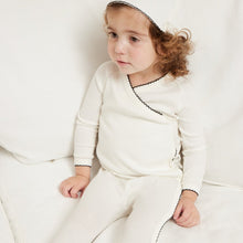 Load image into Gallery viewer, Parni Ivory Ribbed Stretchie and Beanie
